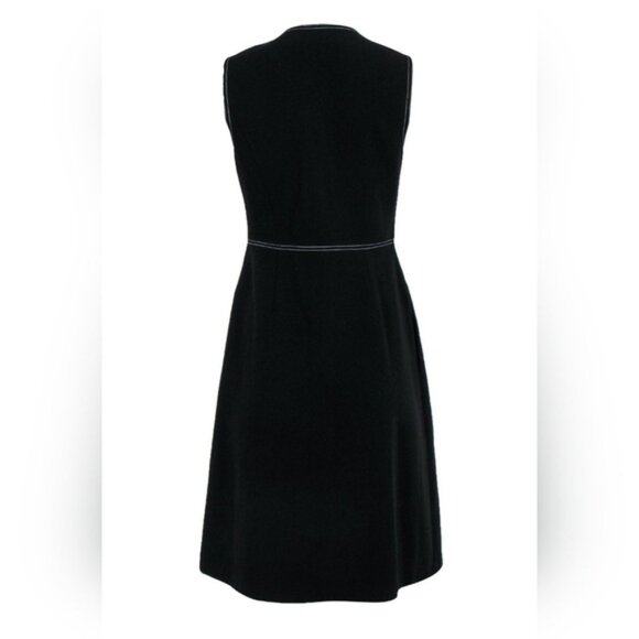 BCBG MaxAzria Black Longline Zip-Up Draped Vest - Picture 3 of 4